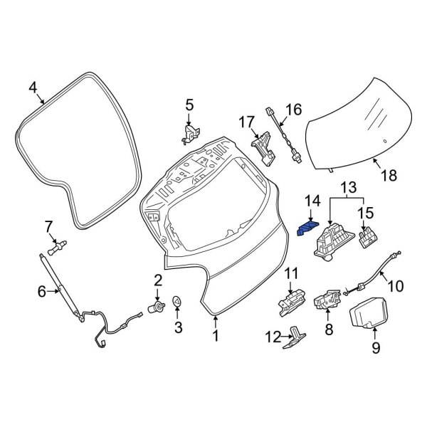 Liftgate Latch Handle Bracket