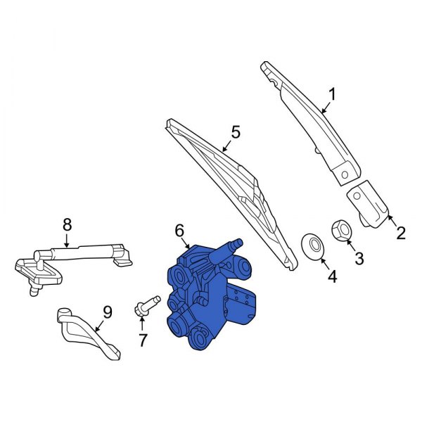 MercedesBenz OE 1569068200 Back Glass Wiper Motor