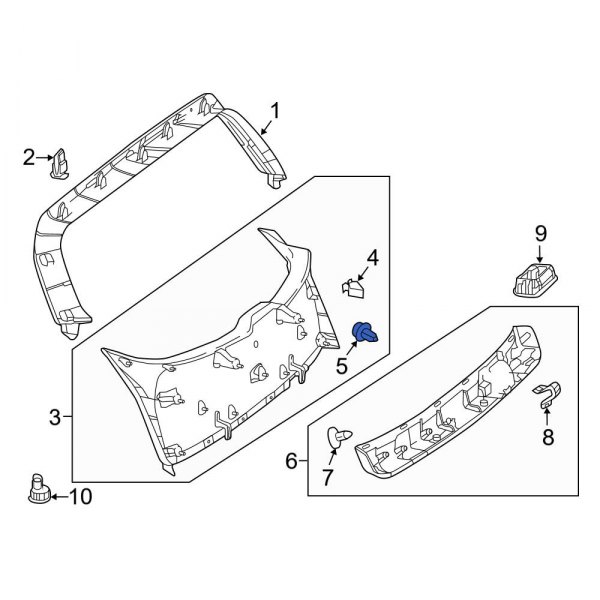 Liftgate Trim Panel Clip