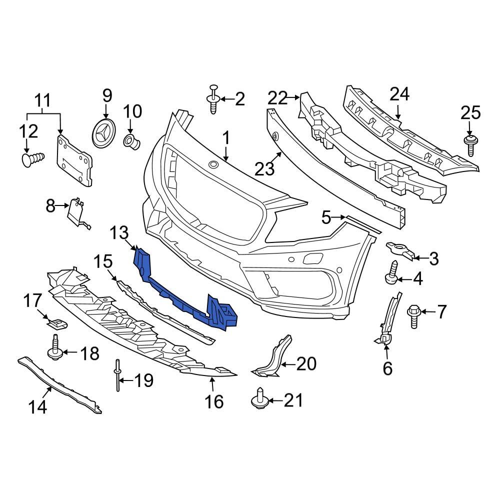 MercedesBenz OE 1568850301 Front Left Bumper Trim