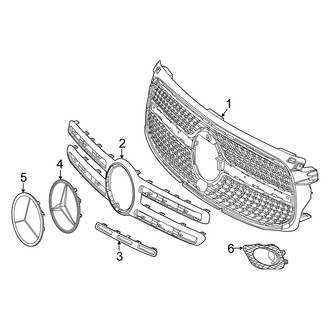 Mercedes-Benz OE - Front Bumper & Grille - Grille & Components
