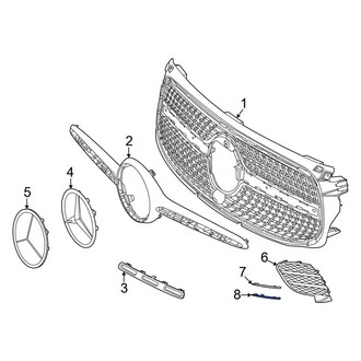 Mercedes-Benz OE - Front Right Lower Grille Molding
