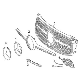Mercedes-Benz OE - Front Bumper & Grille - Grille & Components (With AMG Line)