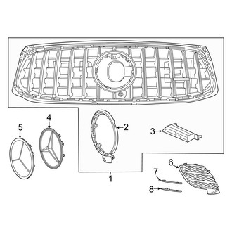 Mercedes-Benz OE - Front Bumper & Grille - Grille & Components