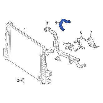 Mercedes-Benz OE - Left Radiator Coolant Hose