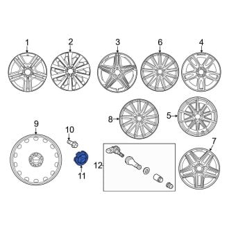 2024 Mercedes GLB Class OEM Wheel Center Caps - Emblems, Logos | CARiD