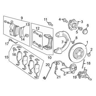 Mercedes-Benz OE - Front Suspension - Brake Components