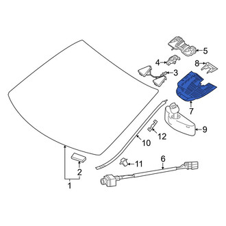 Mercedes-Benz OE - Front Interior Rear View Mirror Cover