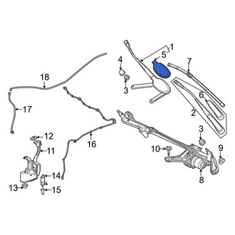 Mercedes-Benz OE - Front Right Wiper Arm Cover
