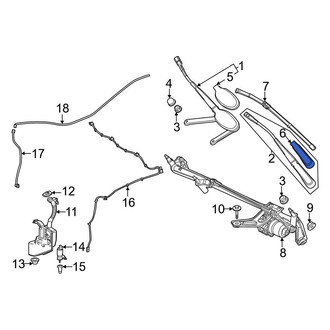 Mercedes-Benz OE - Front Left Wiper Arm Cover
