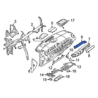 Mercedes-Benz OE - Right Instrument Panel Molding
