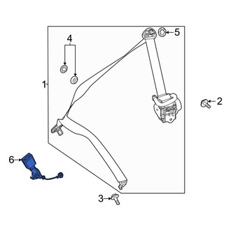 Mercedes-Benz OE - Rear Left Seat Belt Receptacle