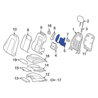 Mercedes-Benz OE - Front Left Seat Lumbar Support Cushion