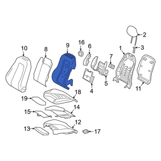 Mercedes-Benz OE - Front Left Seat Back Cushion