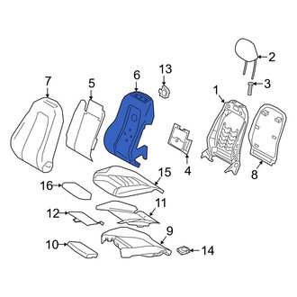 Mercedes-Benz OE - Front Left Seat Back Cushion