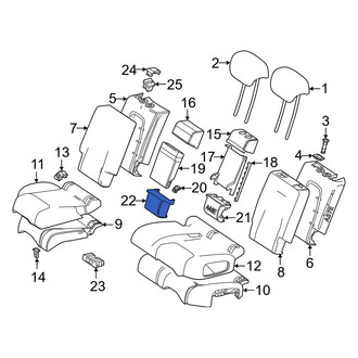 Mercedes-Benz OE - Center Lower Seat Back Cushion Cover