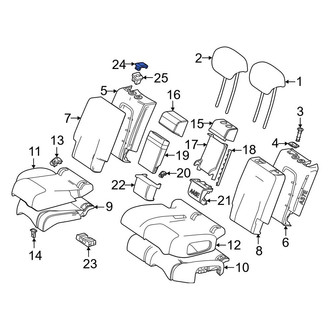 Mercedes-Benz OE - Center Folding Seat Latch Release Handle
