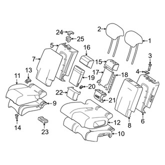 Mercedes-Benz OE - Seats & Tracks - Second Row Seats (Cover & Components), (Base / 4Matic)