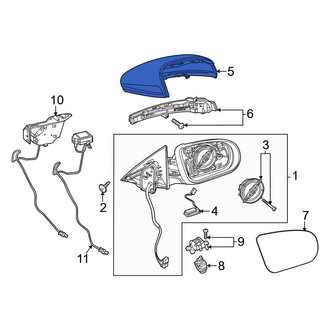 Mercedes-Benz OE - Front Left Door Mirror Cover