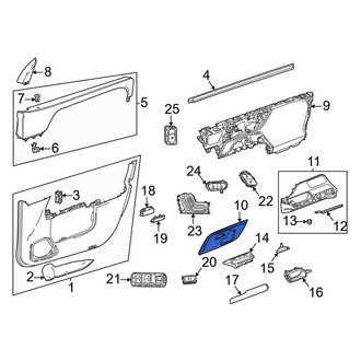 Mercedes-Benz OE - Front Left Door Trim Molding