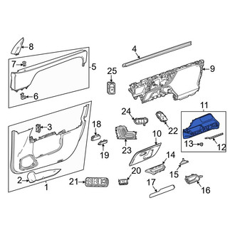 Mercedes-Benz OE - Rear Left Interior Door Pull Handle