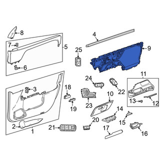 Mercedes-Benz OE - Front Left Door Armrest