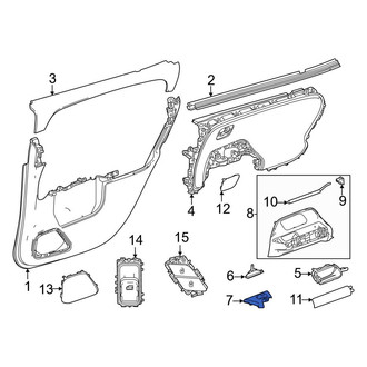 Mercedes-Benz OE - Rear Left Door Switch Trim Panel