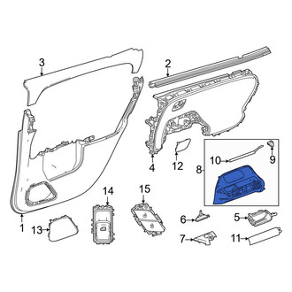 Mercedes-Benz OE - Rear Left Interior Door Pull Handle
