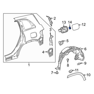 Mercedes-Benz OE - Rear Fuel Filler Door Lock Actuator