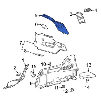Mercedes-Benz OE - Left Body D-Pillar Trim Panel