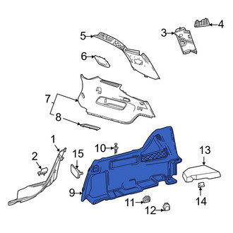 Mercedes-Benz OE - Rear Left Trunk Trim Panel