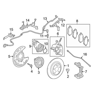Mercedes-Benz OE - Rear Suspension - Brake Components (4Matic)