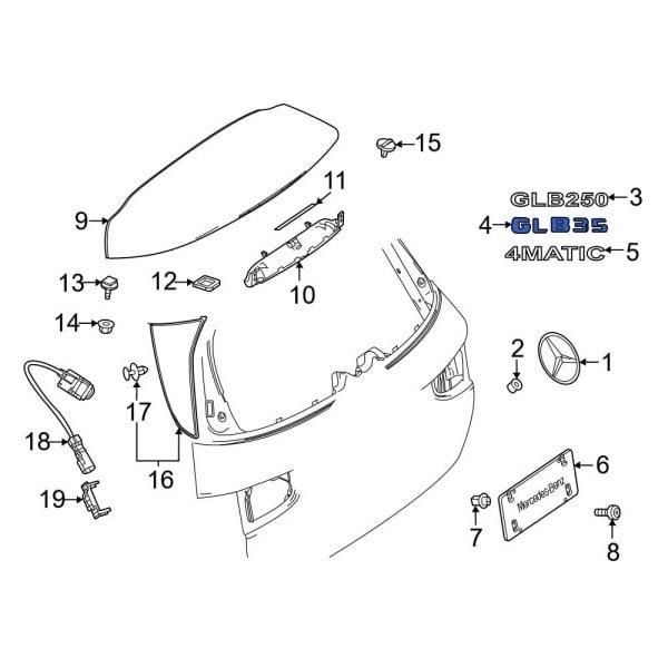 Mercedes-Benz OE 2478174300 - Rear Hatch Emblem