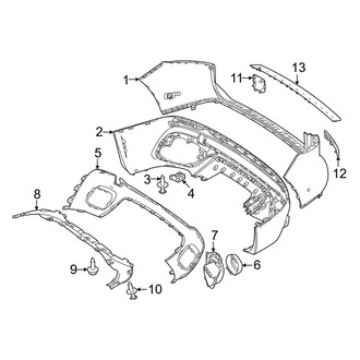 Mercedes-Benz OE - Rear Bumper - Bumper & Components (W/O Amg Line, Bumper Cover & Trim), (Base / 4Matic)