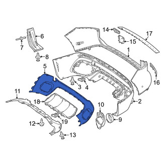 Mercedes-Benz OE - Rear Center Bumper Trim