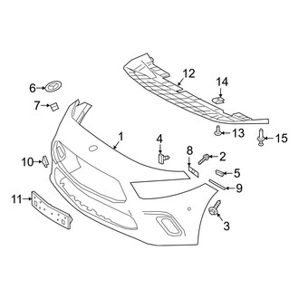 Mercedes-Benz OE - Front Bumper & Grille - Bumper & Components (W/O AMG Line Bumper Cover and Components)