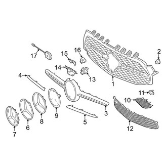Mercedes-Benz OE - Front Bumper & Grille - Grille & Components (W/O AMG Line)