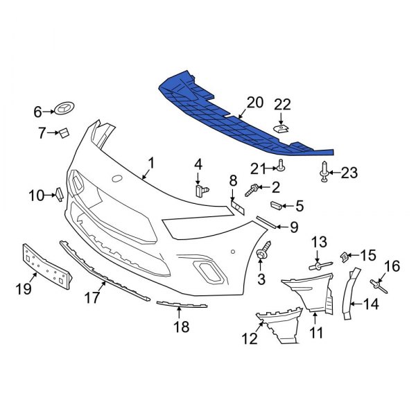 MercedesBenz OE 177885490064 Front Bumper Splash Shield