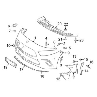 Mercedes-Benz OE - Front Bumper & Grille - Bumper & Components (With AMG Line, Bumper Cover & Components)