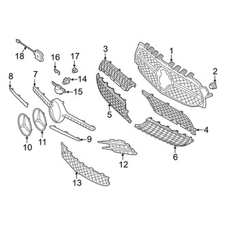 Mercedes-Benz OE - Front Bumper & Grille - Grille & Components (With AMG Line)