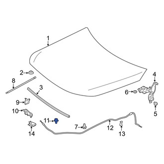 Mercedes-Benz OE - Front Hood Stop Buffer