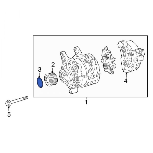 MercedesBenz OE 6601560024 Alternator Pulley Cap