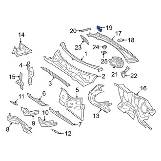 Mercedes-Benz OE - Left Cowl Cover Seal