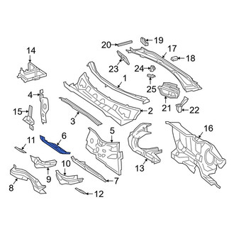 Mercedes-Benz OE - Front Right Lower Firewall