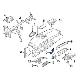 Mercedes-Benz OE - Front Left Instrument Panel Molding