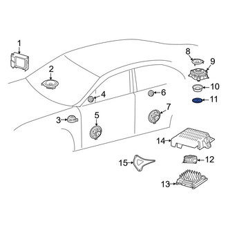 Mercedes-Benz OE - Rear Left Upper Speaker Cover