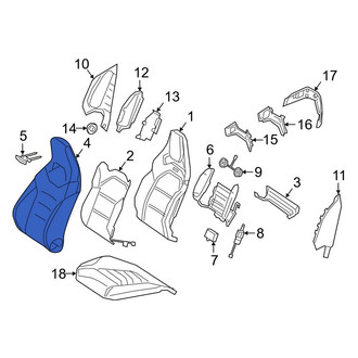 Mercedes-Benz OE - Front Right Seat Back Cushion Cover