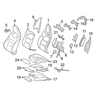 Mercedes-Benz OE - Seats & Tracks - Driver Seat Components (With AMG Performance Seat)