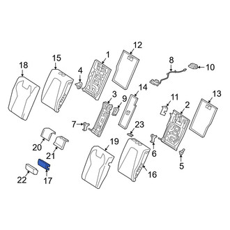 Mercedes-Benz OE - Rear Center Seat Back Cushion
