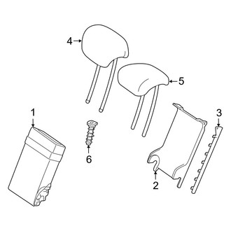 Mercedes-Benz OE - Seats & Tracks - Rear Seat Components (Armrest & Headrest)